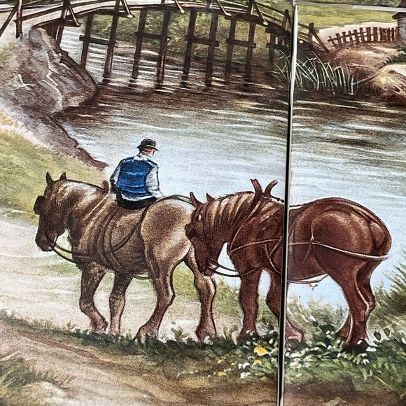 J.C. Van Hunnik scenic landscape tiles (set of four) Made in England vintage - Picture 10 of 14